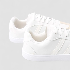 Tênis Casual Feminino Penélope Branco & Bege