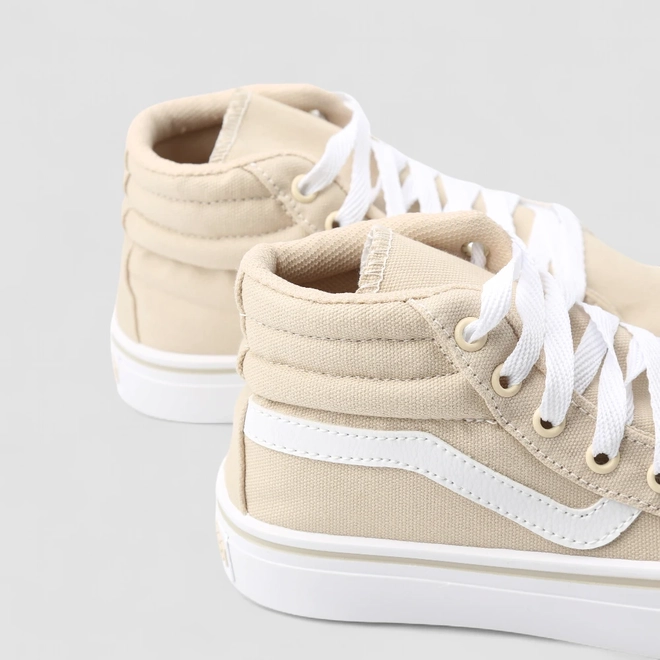 Tênis Casual Feminino Star Feet Cano Médio Bege