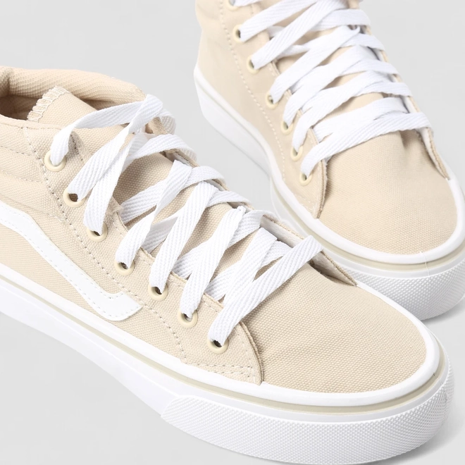 Tênis Casual Feminino Star Feet Cano Médio Bege