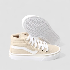 Tênis Casual Feminino Star Feet Cano Médio Bege