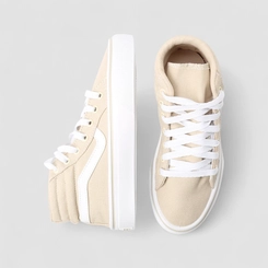 Tênis Casual Feminino Star Feet Cano Médio Bege