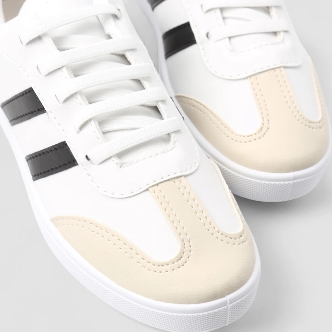 Tênis Casual Feminina Penélope Branco & Preto