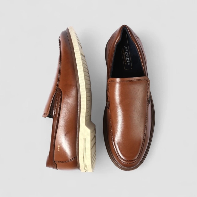 Sapato Social Masculino Pegada Original Loafer Marrom