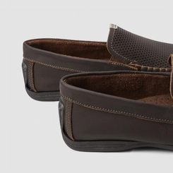 Mocassim Masculino Pegada Original Perfurado Marrom