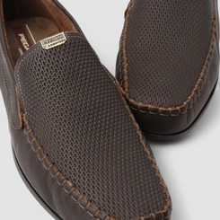 Mocassim Masculino Pegada Original Perfurado Marrom