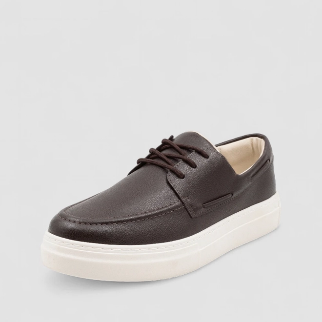 Mocassim Masculino Br Sport Cadarço Marrom