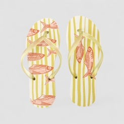 Chinelo Feminino Gabriela Listrado Peixe Verde