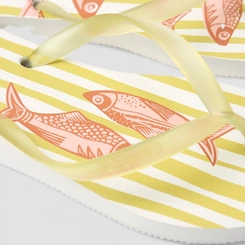 Chinelo Feminino Gabriela Listrado Peixe Verde