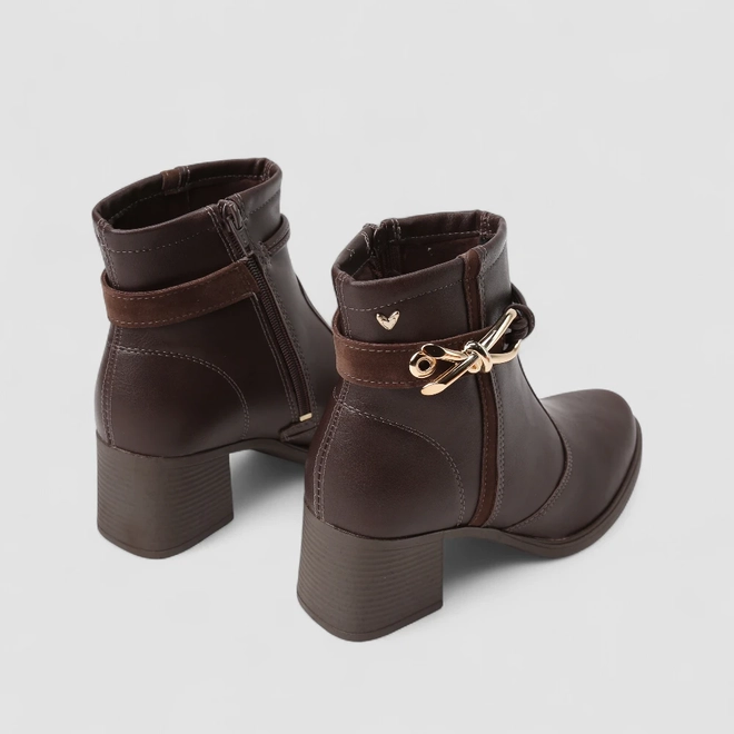 Ankle Boot Feminina Mississipi Fivela Marrom