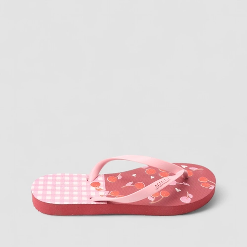 Chinelo Infantil Gabriela Cereja E Xadrez Rosa