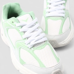 Tênis Esportivo Feminino Vertus Recortes Verde & Branco