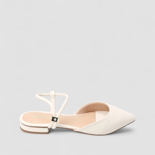 Slingback Feminino Gabriela Bico Fino Off White