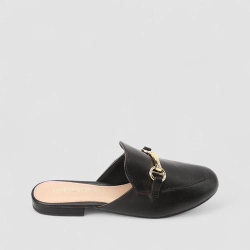 Mule Feminino Gabriela Enfeite Metálico Preto
