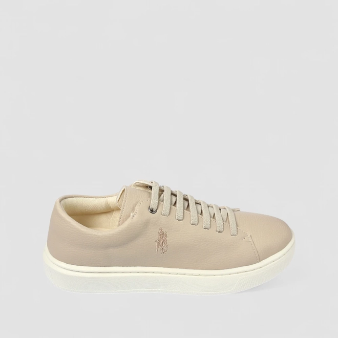 Tênis Casual Masculino Woche Elástico Bege