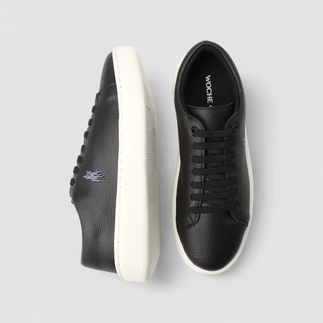 Tênis Casual Masculino Woche Elástico Preto