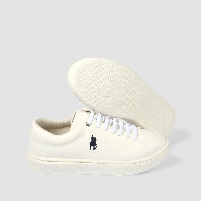 Tênis Casual Masculino Woche Elástico Off White