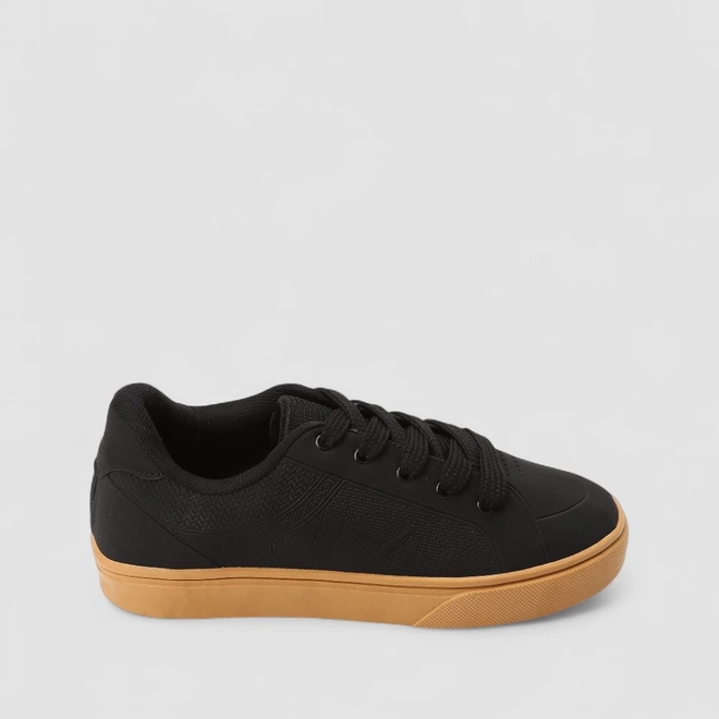 Tênis Casual Masculino Vertus Nobuck Texturizado Preto
