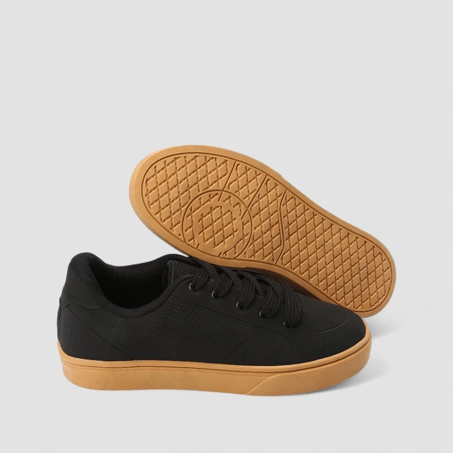 Tênis Casual Masculino Vertus Nobuck Texturizado Preto