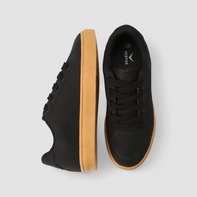 Tênis Casual Masculino Vertus Nobuck Texturizado Preto
