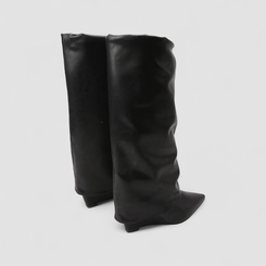 Bota Feminina Gabriela Cano Alto Salto Anabela Detalhe Capa Preto