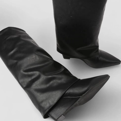 Bota Feminina Gabriela Cano Alto Salto Anabela Detalhe Capa Preto