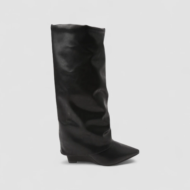 Bota Feminina Gabriela Cano Alto Salto Anabela Detalhe Capa Preto