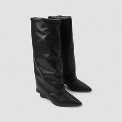 Bota Feminina Gabriela Cano Alto Salto Anabela Detalhe Capa Preto