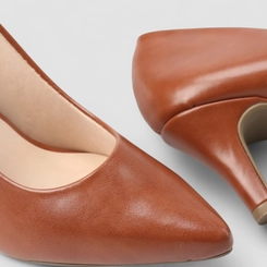 Scarpin Feminino Penélope Salto Médio Fino Caramelo