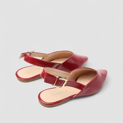 Sapatilha Slingback Feminina Gabriela Recorte Vinho