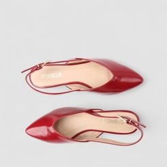 Sapatilha Slingback Feminina Gabriela Recorte Vinho