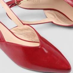 Sapatilha Slingback Feminina Gabriela Recorte Vinho