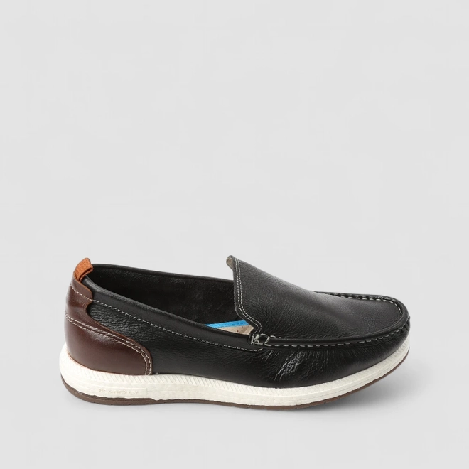Mocassim Masculino Democrata Pulse Couro Preto