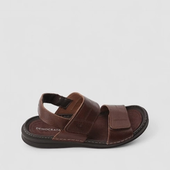 Sandália Masculina Democrata Original Couro Marrom