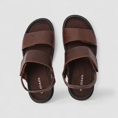 Sandália Masculina Democrata Original Couro Marrom