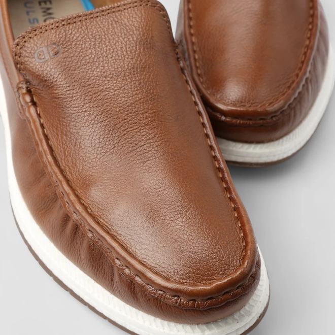 Mocassim Masculino Democrata Couro Marrom