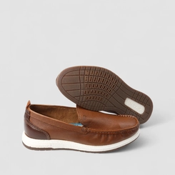 Mocassim Masculino Democrata Couro Marrom