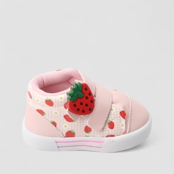 Tênis Casual Bebê Gabrielinha Morangos Rosa