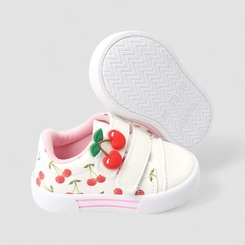 Tênis Casual Bebê Gabrielinha Cereja Branco