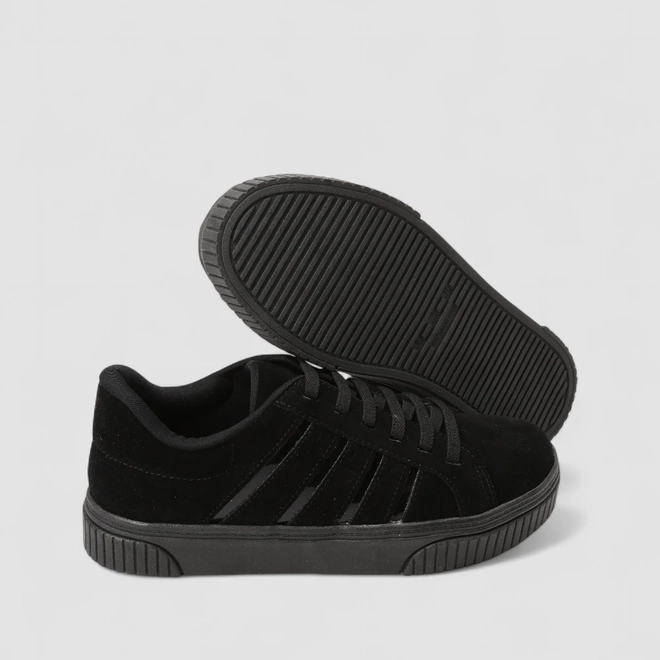 Tênis Casual Feminino Gabriela Camurça Preto