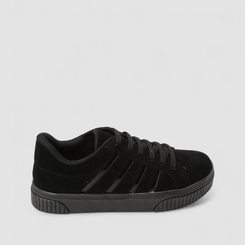 Tênis Casual Feminino Gabriela Camurça Preto