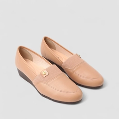 Sapatilha Feminina Moleca Elástico Nude