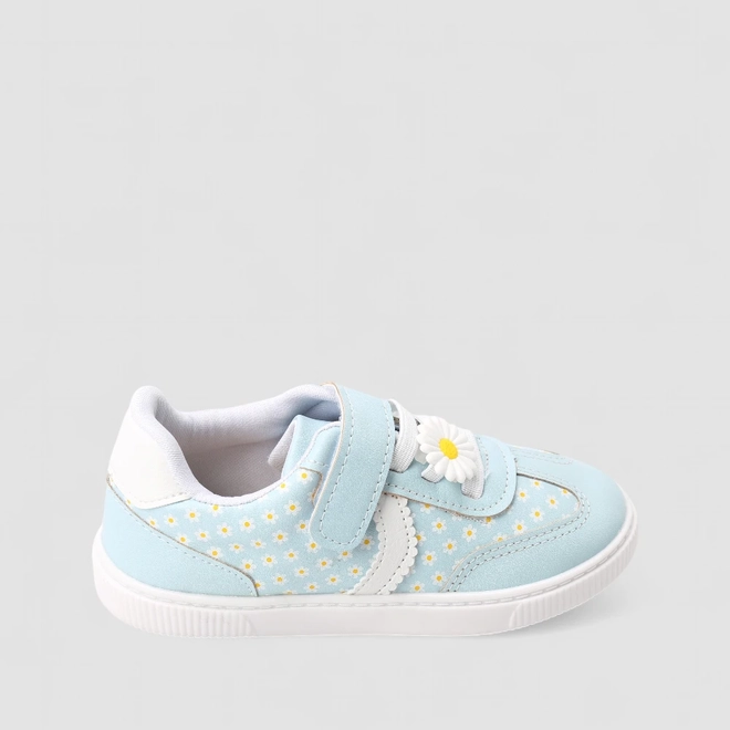 Tênis Casual Infantil Gabrielinha Flor Margarida Azul