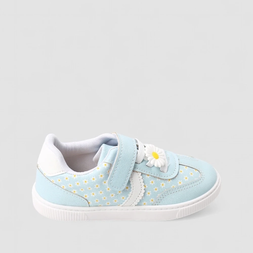 Tênis Casual Infantil Gabrielinha Flor Margarida Azul