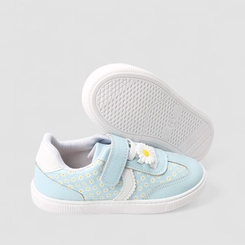 Tênis Casual Infantil Gabrielinha Flor Margarida Azul