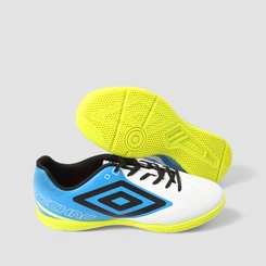 Chuteira Masculina Umbro Techno Neon Azul & Branco