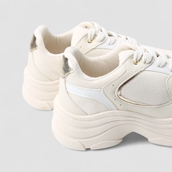 Tênis Chunky Feminino Gabriela Mesh Bege