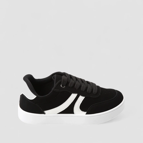 Tênis Casual Feminino Gabriela Nobuck Preto