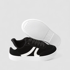 Tênis Casual Feminino Gabriela Nobuck Preto
