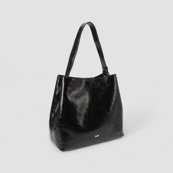Bolsa Shopping Bag Gabriela Grande Fivela Estilizada Preta