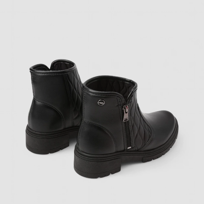 Coturno Feminino Dakota Pespontos Zíper Preto